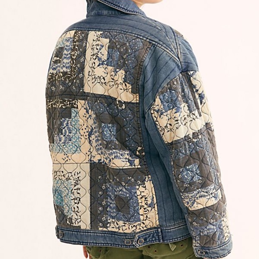 Free People quilted denim jacket ISO